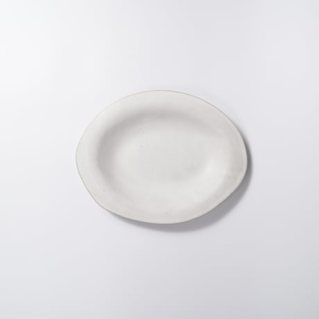 teto ceramic / オーバルプレート(大) / 白マット (実物写真3-387)