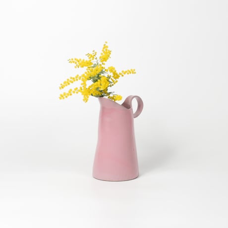 teto ceramic / ピッチャー(中) /花器 / コーラルピンク (実物写真2737)