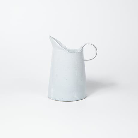 teto ceramic / ピッチャー(大) / 花器 / 白透明釉薬 (実物写真3-412)