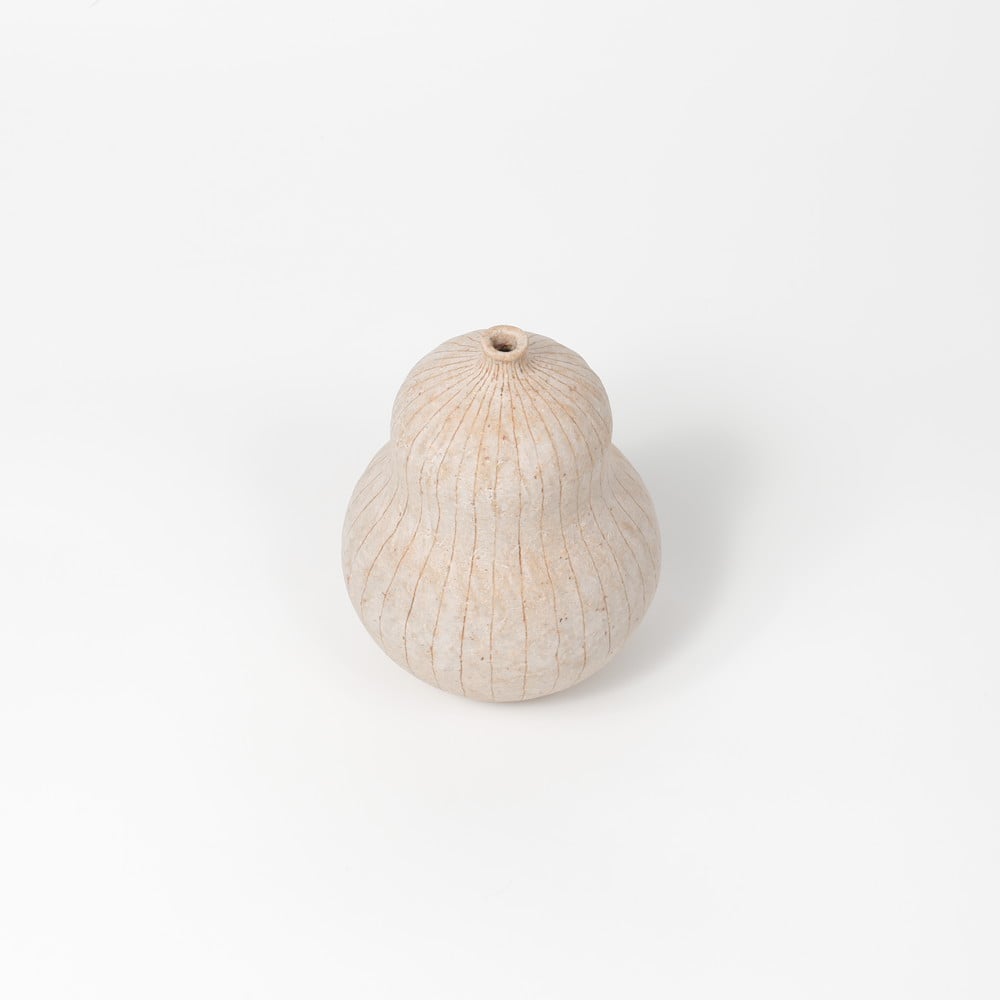 高田かえ / 花器 / 白土 / 線紋 (実物写真3-038) | Mono.