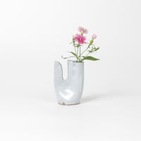 teto ceramic / 鳥の一輪挿し / 白透明釉薬 (実物写真2829)