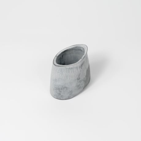星野 友里 / Flower vase "form" / 黒土 / 花器 (実物写真2668)