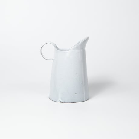 teto ceramic / ピッチャー(大) / 花器 / 白透明釉薬 (実物写真3-412)