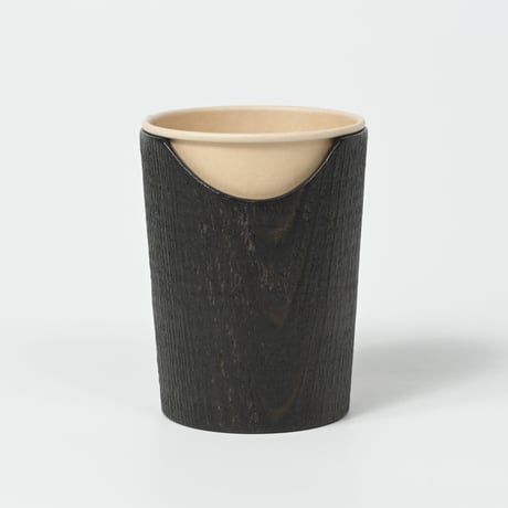 FUQUGI / 木製カップホルダー / 吉野杉 / 7oz / Black (実物写真3-360)