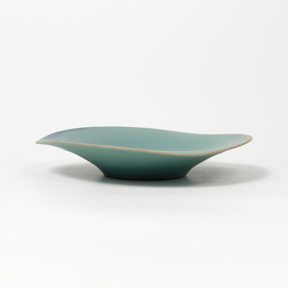 岩佐昌昭 / 緑釉平皿 / プレート / 5寸 (実物写真2763) | Mono.