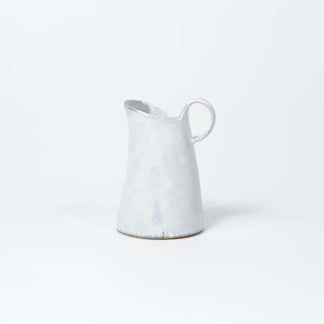 teto ceramic / ピッチャー(小) / 花器 / 白透明釉薬 (実物写真3-478)