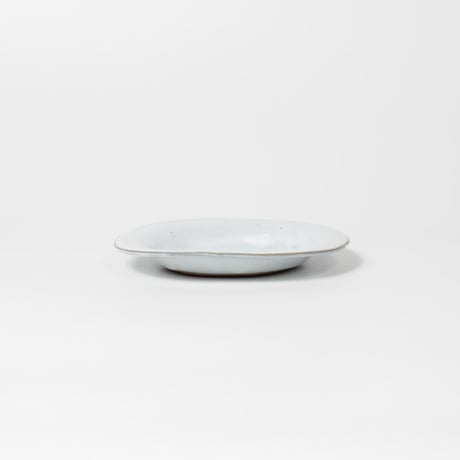 teto ceramic / オーバルプレート(小) / 白透明釉薬 (実物写真2843)