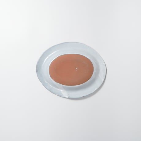 teto ceramic / オーバルプレート(大) / 白透明釉薬 (実物写真3-388)