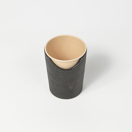 FUQUGI / 木製カップホルダー / 吉野杉 / 7oz / Black (実物写真3-362)