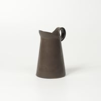 teto ceramic  / ピッチャー・小 (花器)・濃茶(錆鉄色) (実物写真2261)