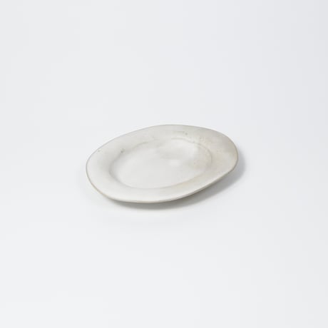 teto ceramic / オーバルプレート(小) / 白マット (実物写真3-385)