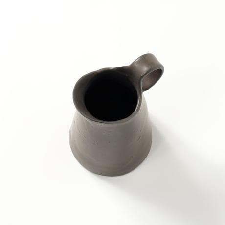 teto ceramic  / ピッチャー・小 (花器)・濃茶(錆鉄色) (実物写真2261)