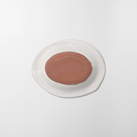 teto ceramic / オーバルプレート(大) / 白マット (実物写真3-387)