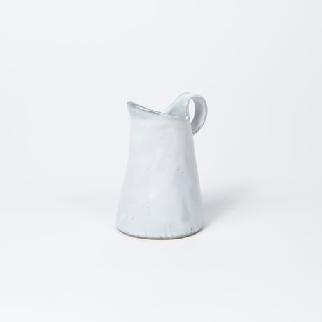 teto ceramic / ピッチャー(小) / 花器 / 白透明釉薬 (実物写真3-478)