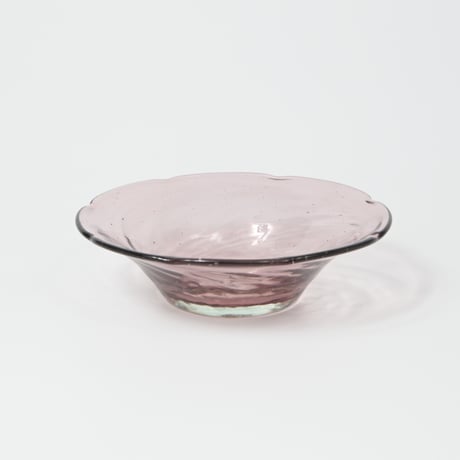 平岩愛子 / 花形小皿 / 紫 (実物写真3-413)