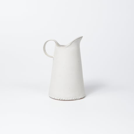 teto ceramic / ピッチャー(中) / 花器 / 白マット (実物写真3-410)