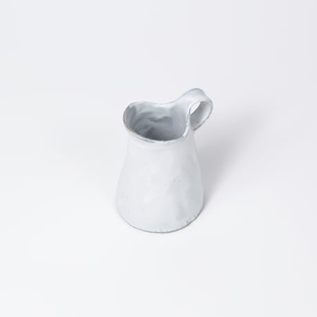 teto ceramic / ピッチャー(小) / 花器 / 白透明釉薬 (実物写真3-478)
