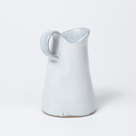 teto ceramic / ピッチャー(小) / 花器 / 白透明釉薬 (実物写真3-478)
