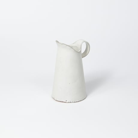 teto ceramic / ピッチャー(中) / 花器 / 白マット (実物写真3-410)