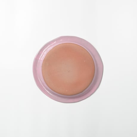 teto ceramic / リムプレート(大) / コーラルピンク (実物写真3-344)