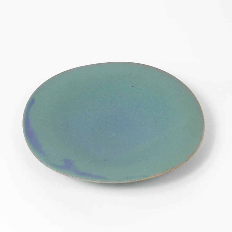 岩佐昌昭 / 緑釉平皿 / プレート / 6寸 (実物写真3-004) | Mono.