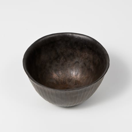 鈴木 進 / ボウル / 金彩釉 / 線紋 (実物写真3-491)