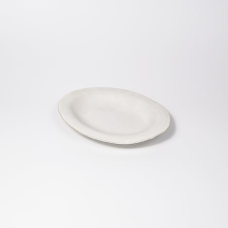 teto ceramic / オーバルプレート(大) / 白マット (実物写真3-387)