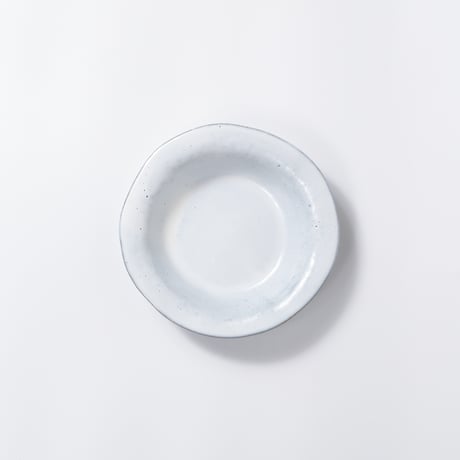 teto ceramic / リムプレート(小) / 白透明釉薬 (実物写真3-381)