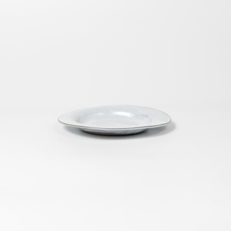 teto ceramic / オーバルプレート(小) / 白透明釉薬 (実物写真3-251)