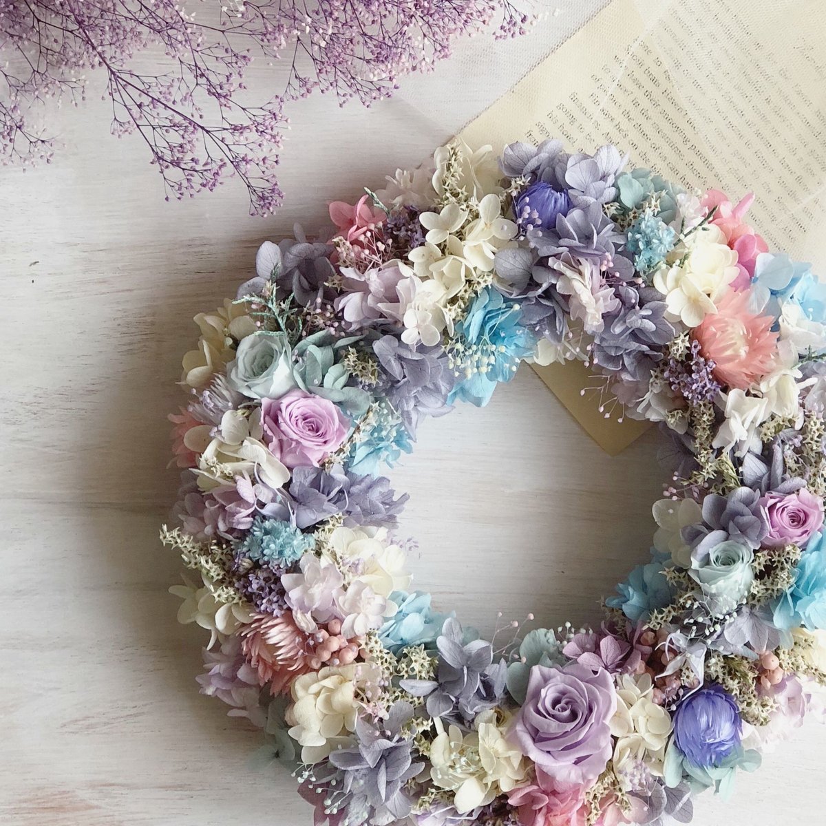 フラワー・リース miyu gift wreath ( full type M size ) | *hana_mof*
