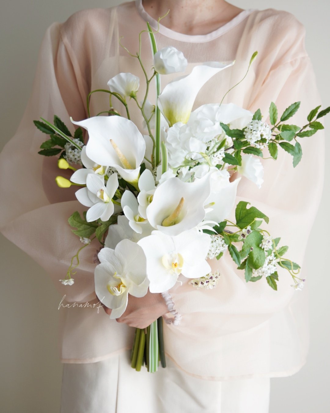 ブーケ　ブートニア オーダーメイドブーケ+ブートニア 【 Mサイズ 】 | *hana_mof*