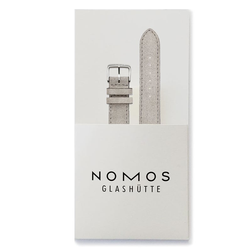 ノモス NOMOS 純正 スウェード ベロア ベルト 純正尾錠 17mm M NOMOS Glashütte / Velour Leather gray / genuine