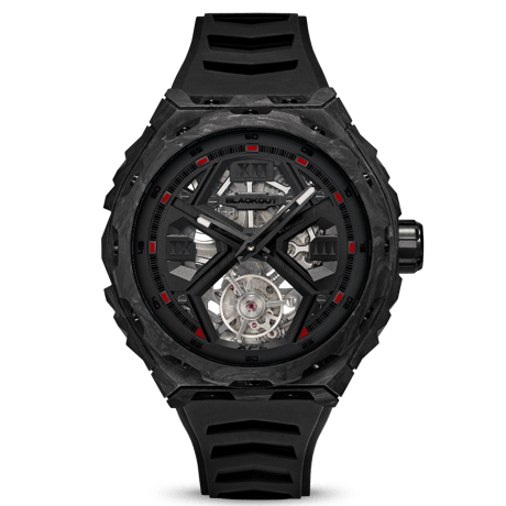 BLACKOUT WATCHES / XPE Tourbillon Black and Red / BOXPETBLBKRD