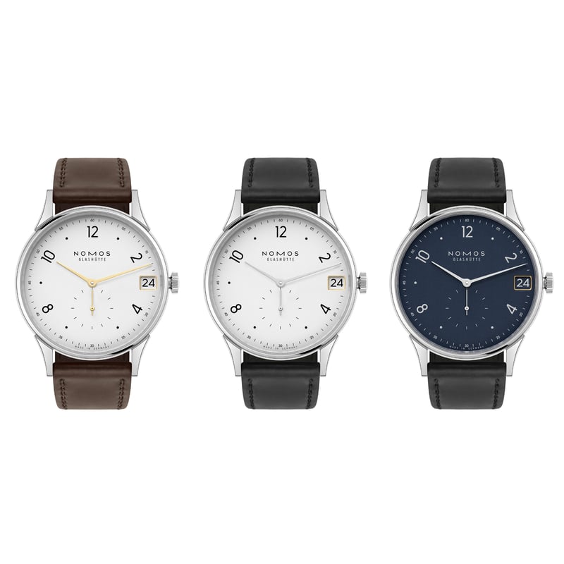 NOMOS Glashütte / Minimatik 39 Date Gold / NM12