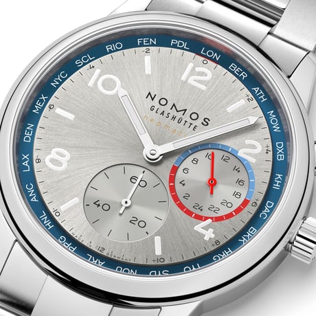 NOMOS Glashütte / Club Sport neomatik Worldtimer Silver / NM791