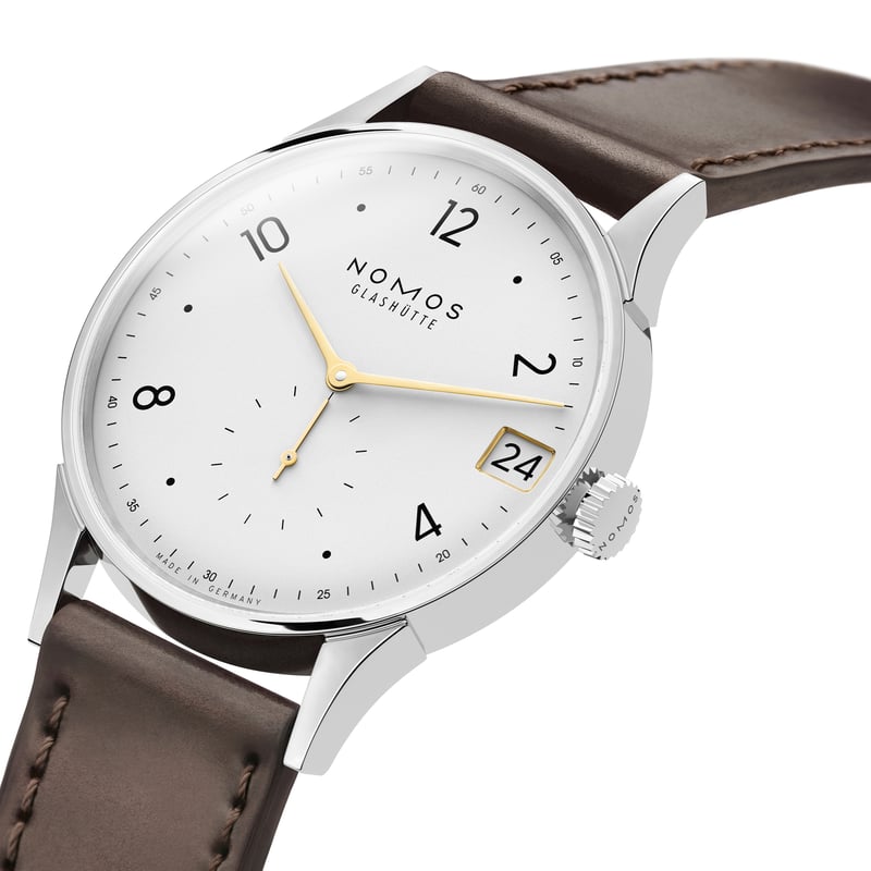 NOMOS Glashütte / Minimatik 39 Date Gold / NM12