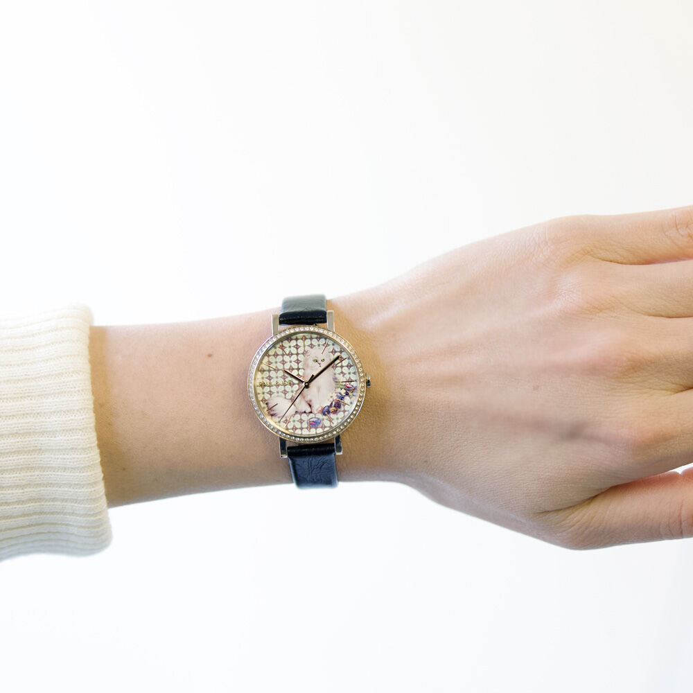 PAUL & JOE 腕時計 BOUTON 猫 シルバー レディース PJ7032-44D