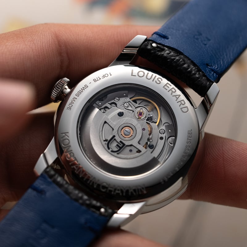 腕時計スタンド ギンギンムントル、ネイビー Louis Erard / Noirmont X / Konstantin Chaykin /