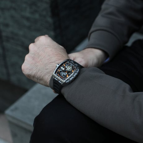 BLACKOUT WATCHES / XP1 Tourbillon Titanium Orange / BOXP1TBTIOR