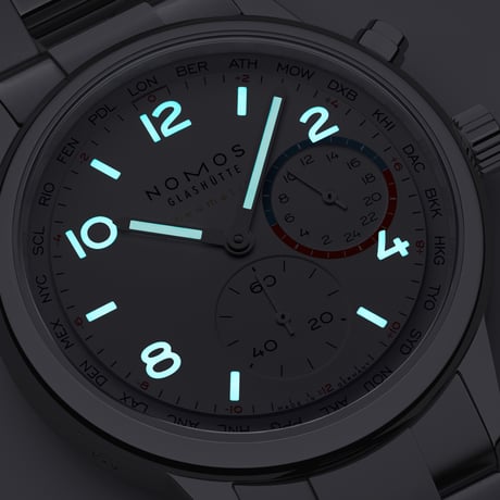 NOMOS Glashütte / Club Sport neomatik Worldtimer Whitee / NM792 792