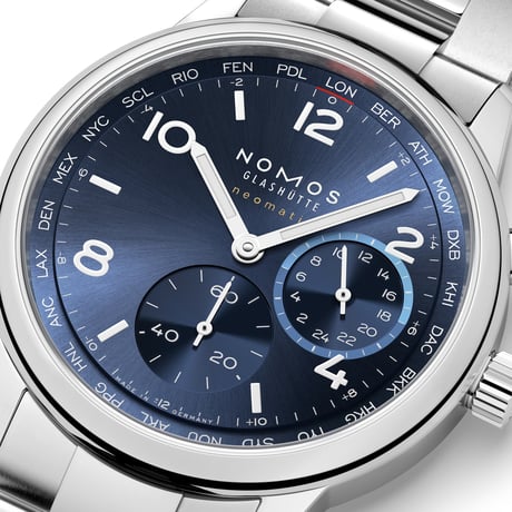 NOMOS Glashütte / Club Sport neomatik Worldtimer Blue / NM790