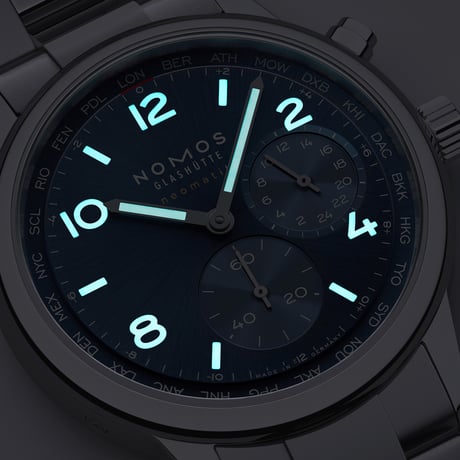 NOMOS Glashütte / Club Sport neomatik Worldtimer Blue / NM790