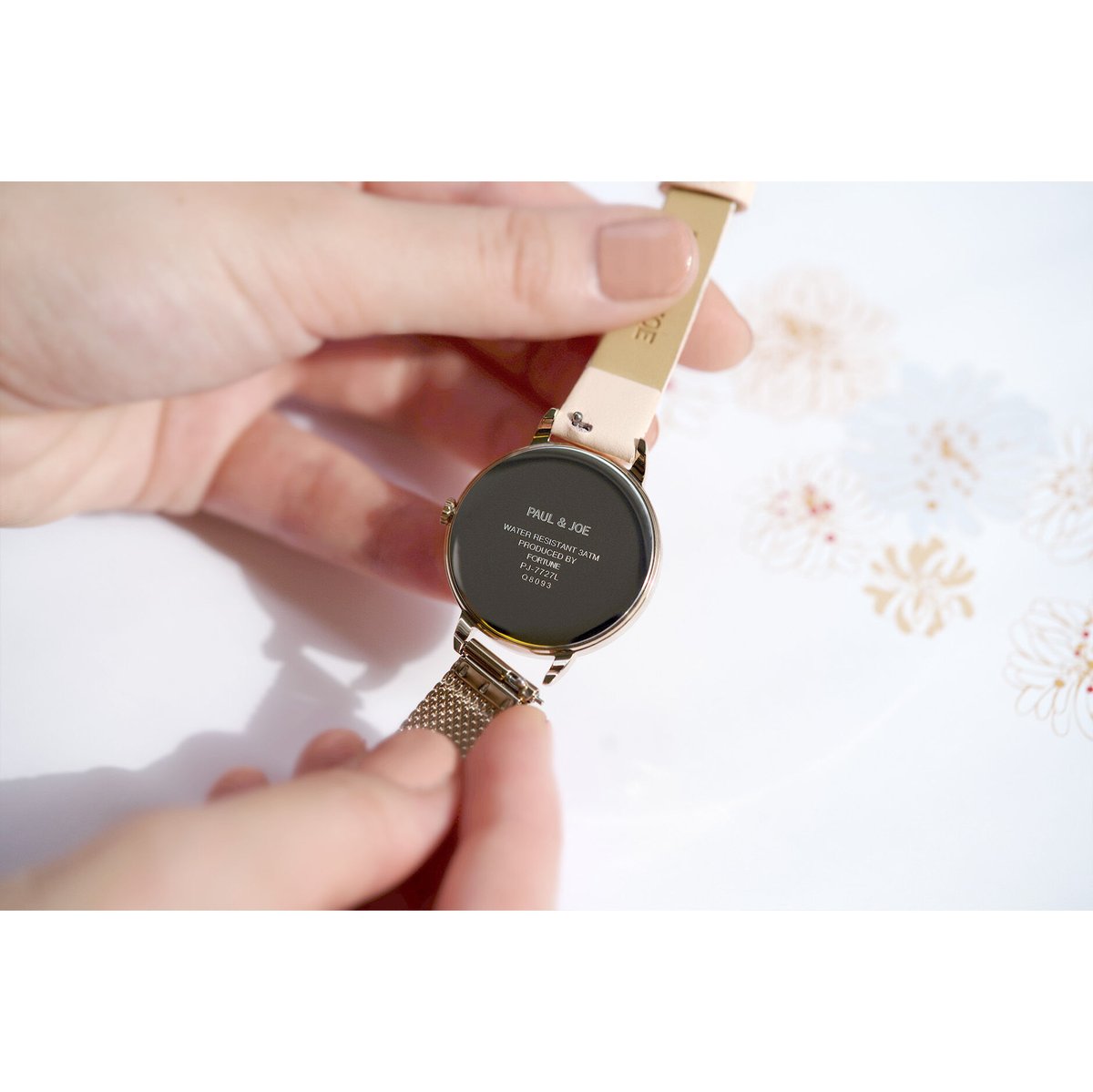 PAUL & JOE プリントストラップシリーズ ヌネットベルト2本セット腕時計 PAUL&JOE》Print Strap Series Chrysanthemum PJ7727-B18PC 交換