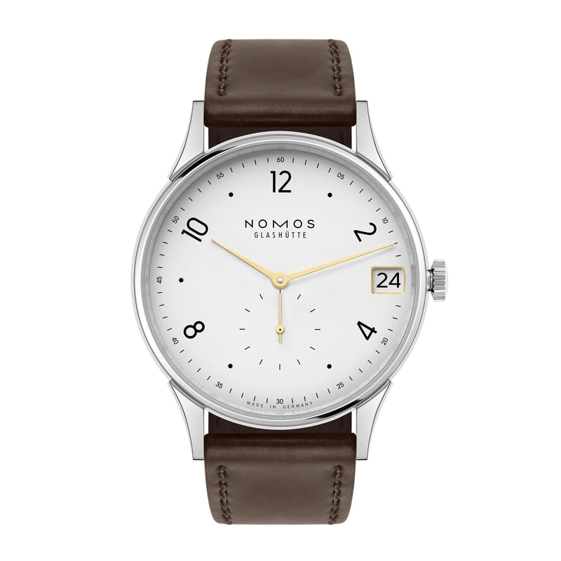 NOMOS Glashütte / Minimatik 39 Date Gold / NM12