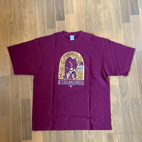 OKATAOKA｜ETTO RECORD STORE Tシャツ　＊エンジ