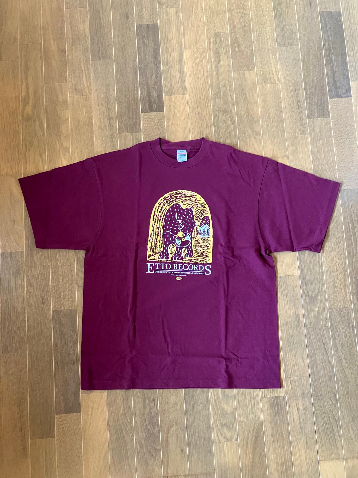 OKATAOKA｜ETTO RECORD STORE Tシャツ ＊エンジ | ゆっくりつたえる