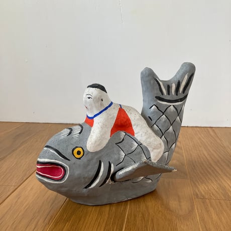 琉球郷土玩具「鯉乗り童子」（古）