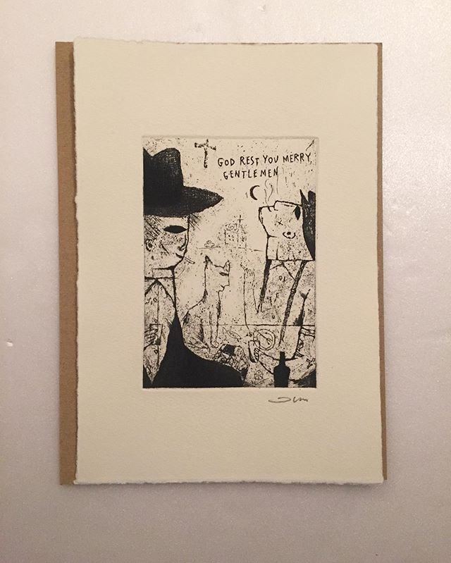 タダジュン版画「ロドルフォの部屋」 タダジュン版画「ロドルフォの部屋」