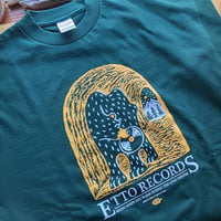 OKATAOKA｜ETTO RECORD STORE Tシャツ　＊ミドリ