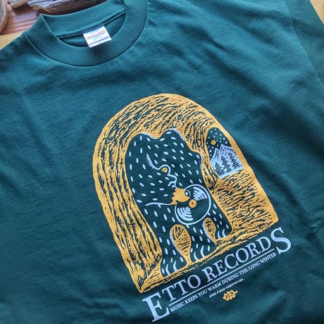 OKATAOKA｜ETTO RECORD STORE Tシャツ　＊ミドリ